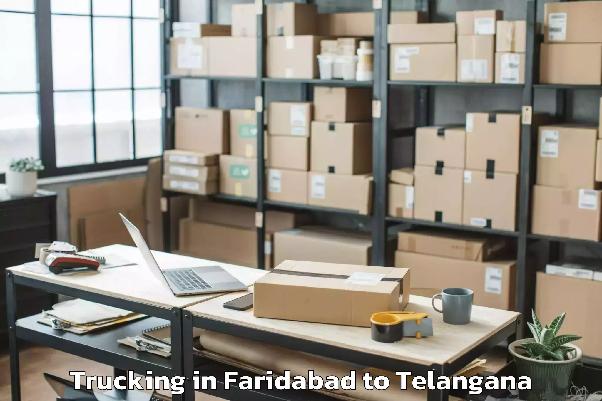 Book Faridabad to Jadcherla Trucking Online